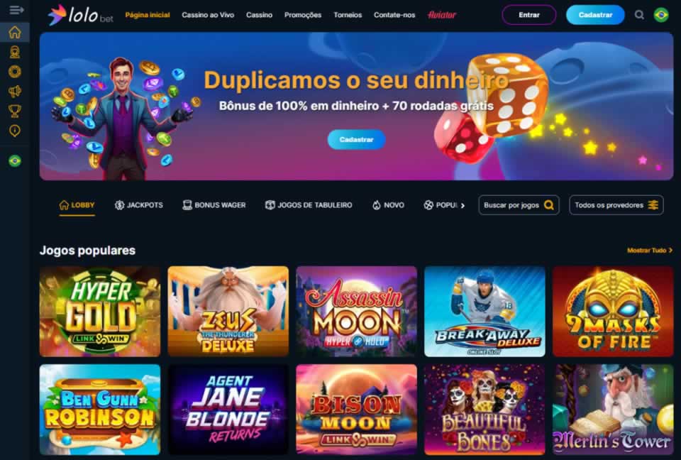 O objetivo desta análise é destacar a integridade do site, oferecendo uma ampla seleção de jogos e torneios para que os usuários possam se divertir e aproveitar ao máximo em uma plataforma extremamente segura e protegida. Depois de ter essas informações, você poderá determinar se este site é adequado para você.